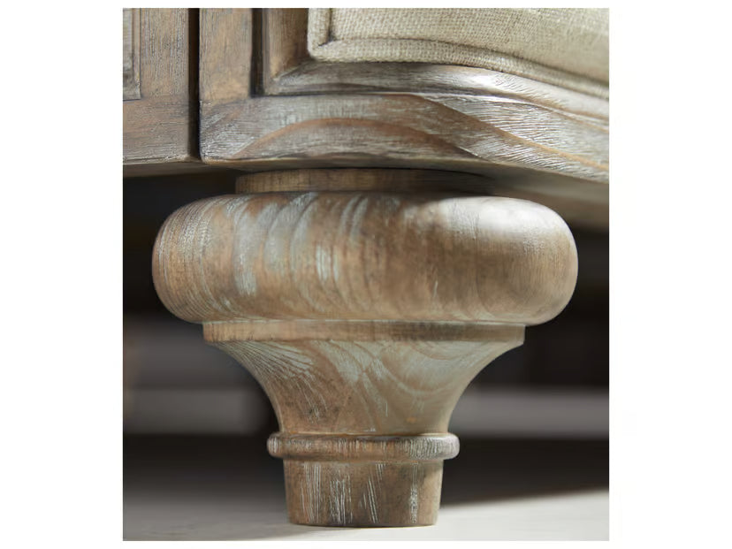 Architrave King Upholstered Panel Bed