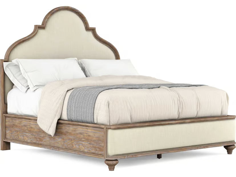 Architrave King Upholstered Panel Bed