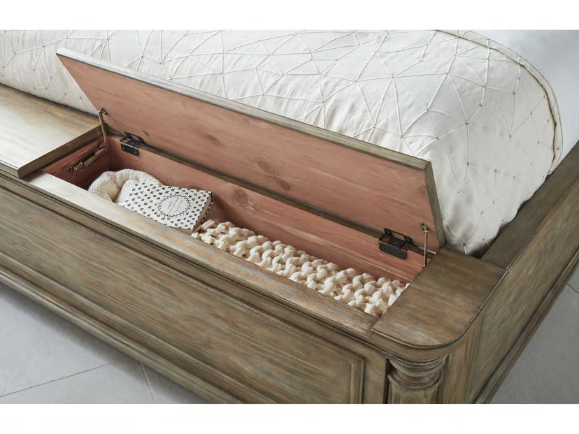 Architrave Almond Queen Panel Bed