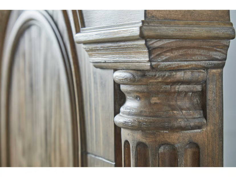 Architrave Almond Queen Panel Bed