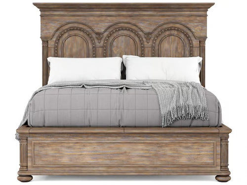 Architrave Almond Queen Panel Bed