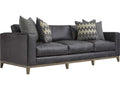 Noel 3-Seat Leather Sofa in Grey