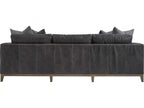 Noel 3-Seat Leather Sofa in Grey