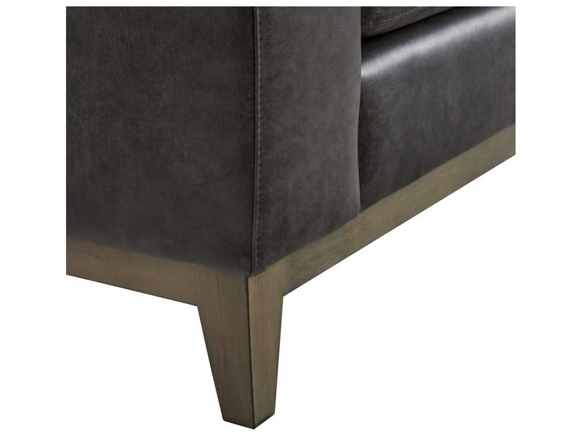 Noel 3-Seat Leather Sofa in Grey