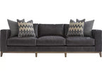 Noel 3-Seat Leather Sofa in Grey