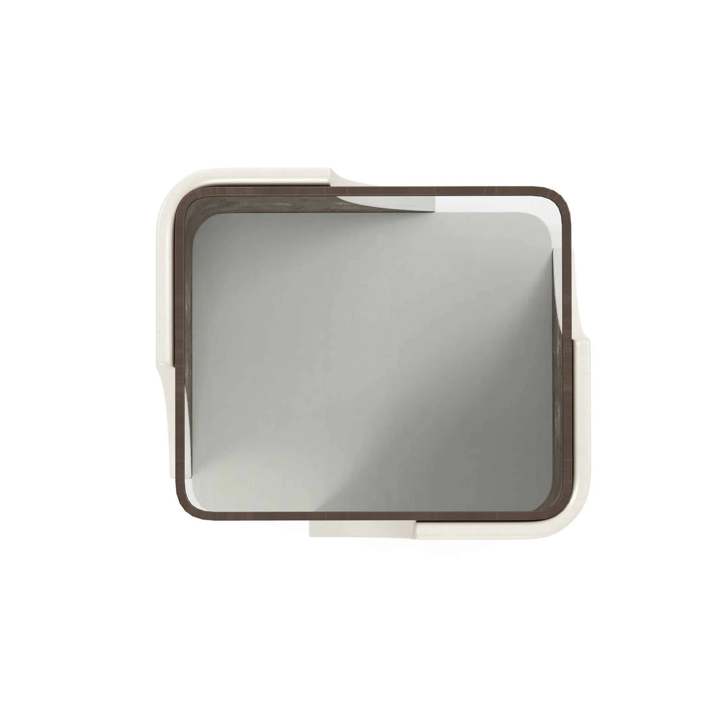 Blanc End Table w/ Glass Top