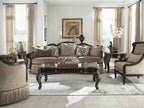 Giovanna Carved Wood Accent Chair
