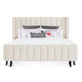 Olivette Cream Velvet Bed
