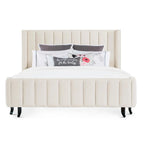 Olivette Cream Velvet Bed
