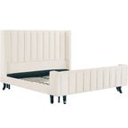 Olivette Cream Velvet Bed