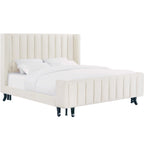 Olivette Cream Velvet Bed