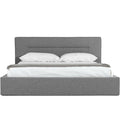 Basel Grey Upholstered Platform Bed