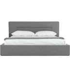 Basel Grey Upholstered Platform Bed