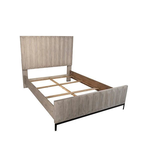 Aldwell Grey Wash Panel Bed