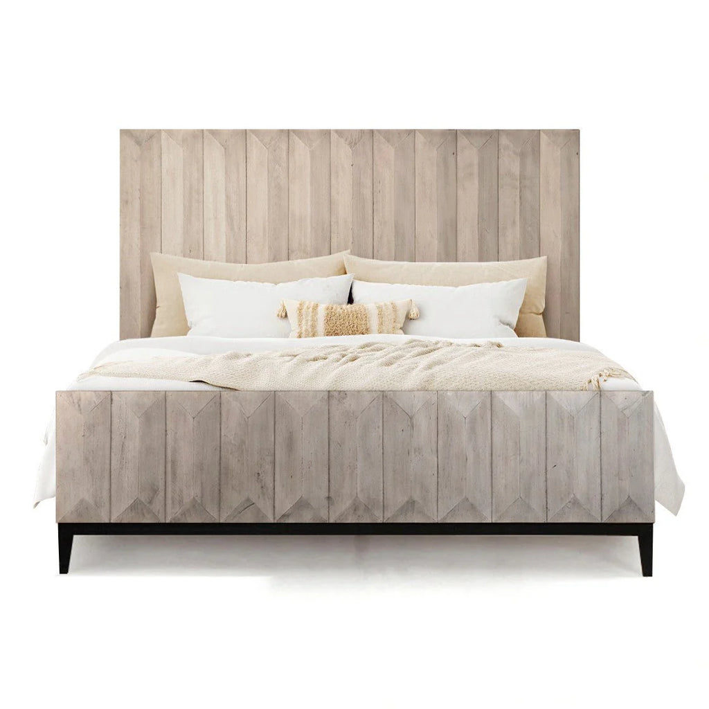 Aldwell Grey Wash Panel Bed