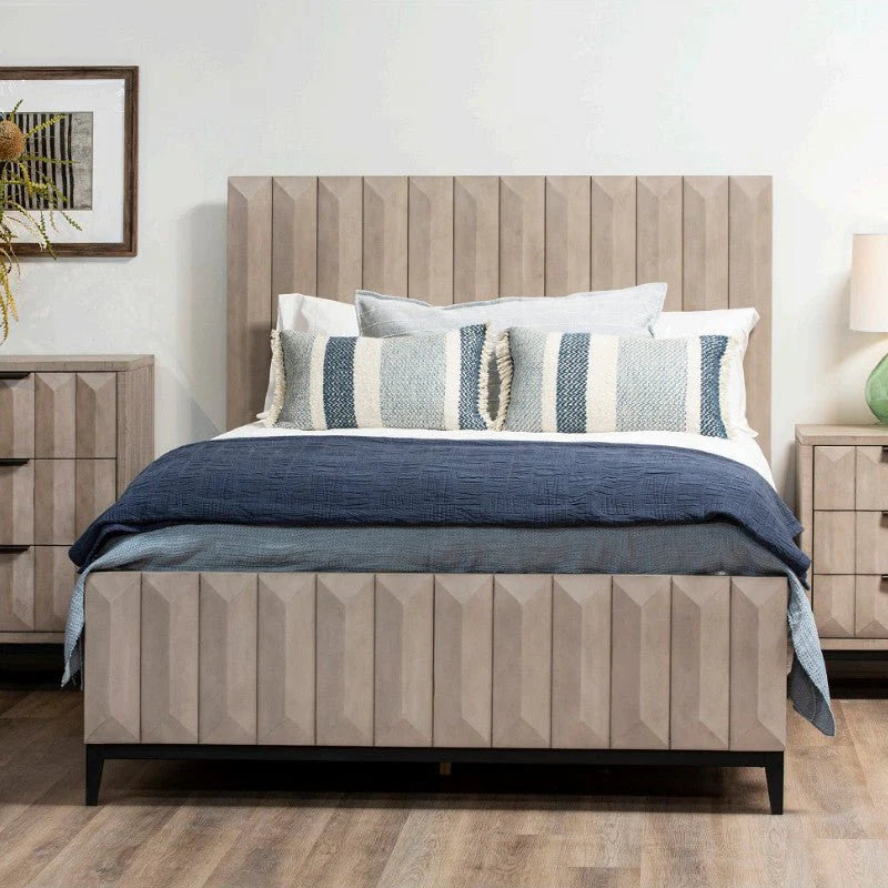 Aldwell Grey Wash Panel Bed