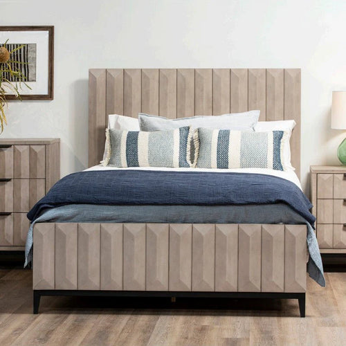 Aldwell Grey Wash Panel Bed