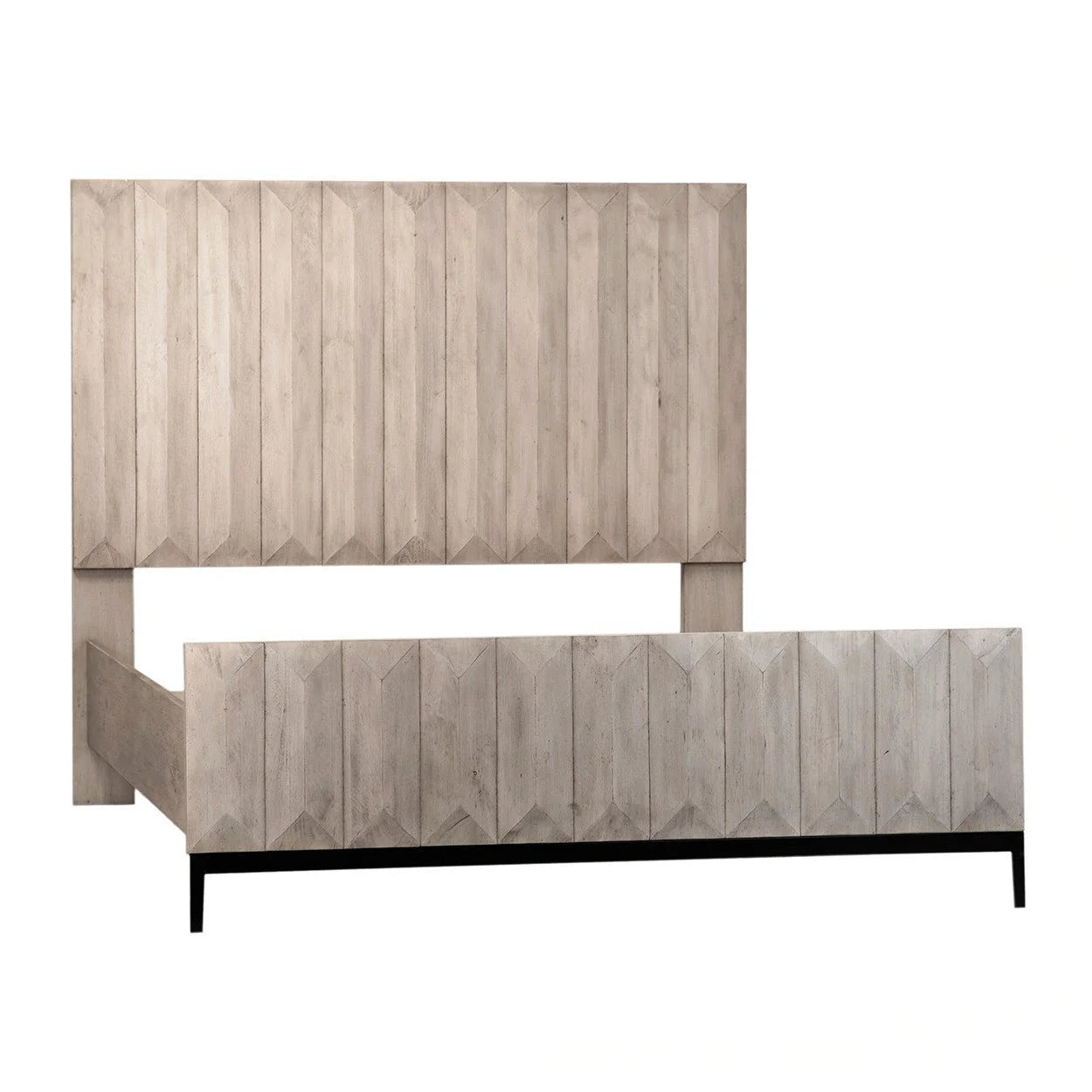 Aldwell Grey Wash Panel Bed