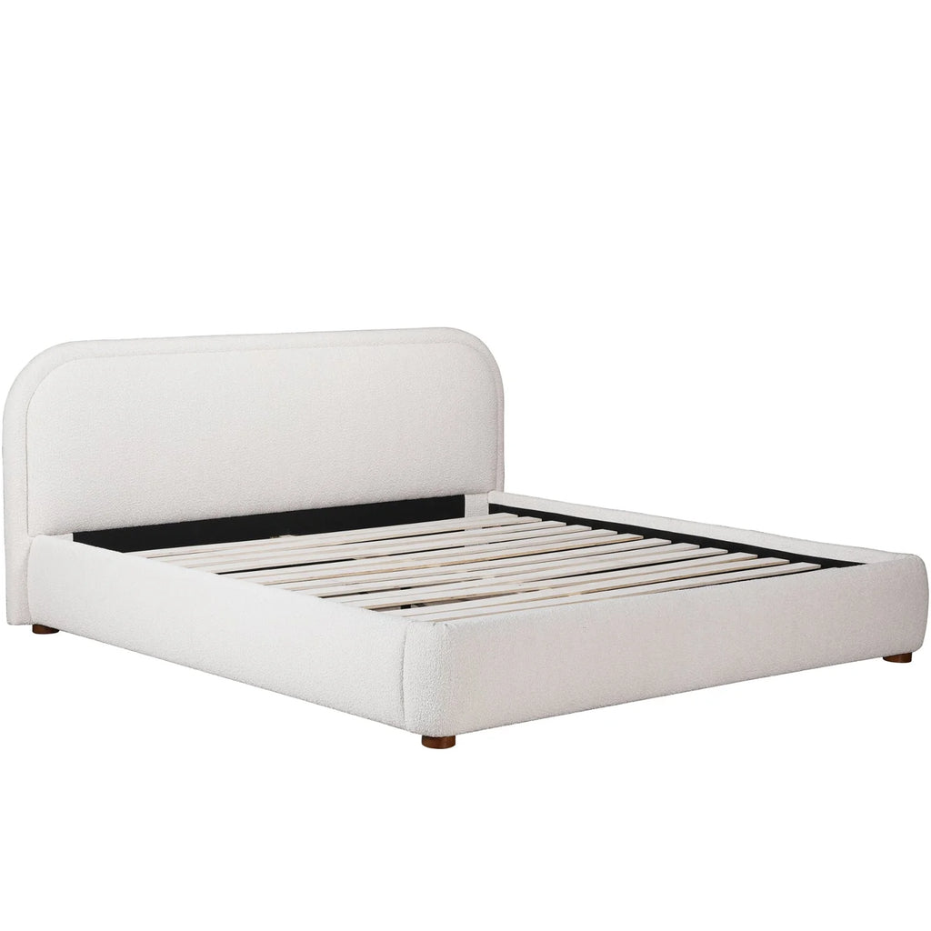 Yoko Knoll Natural Bouclé Upholstered Bed
