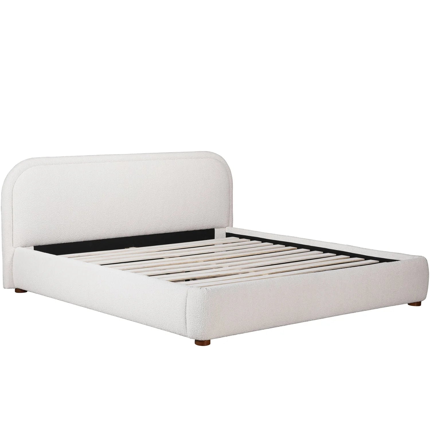 Yoko Knoll Natural Bouclé Upholstered Bed