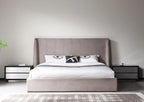 Roma Platform Bed: Taupe