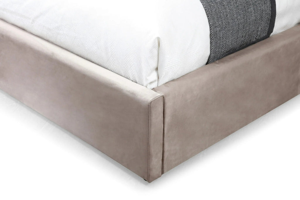 Roma Platform Bed: Taupe