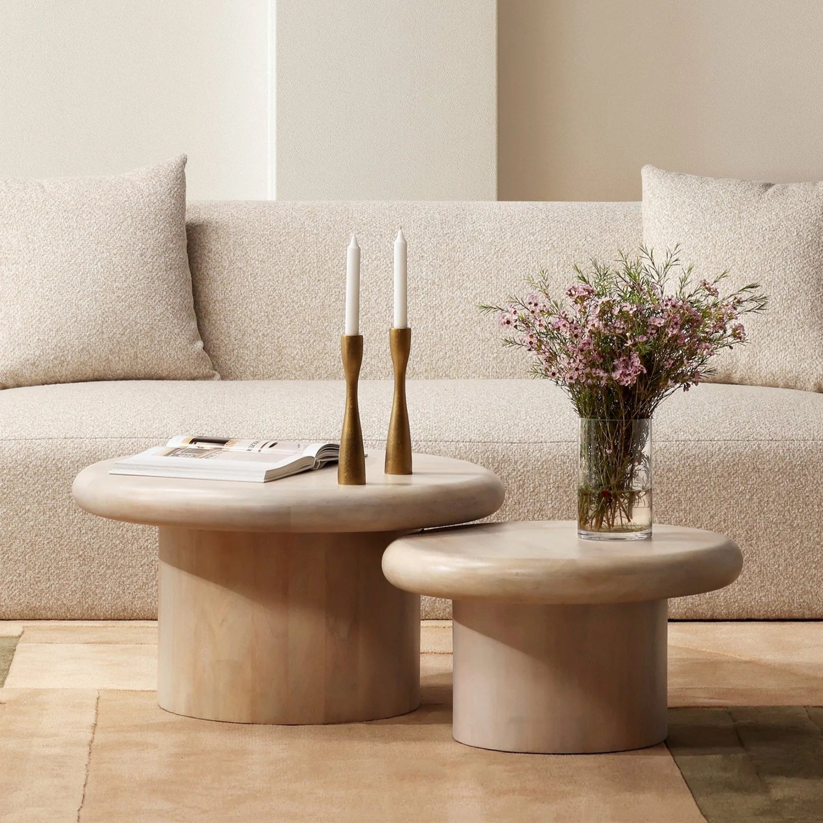 Sprout Whitewash Nesting Coffee Tables