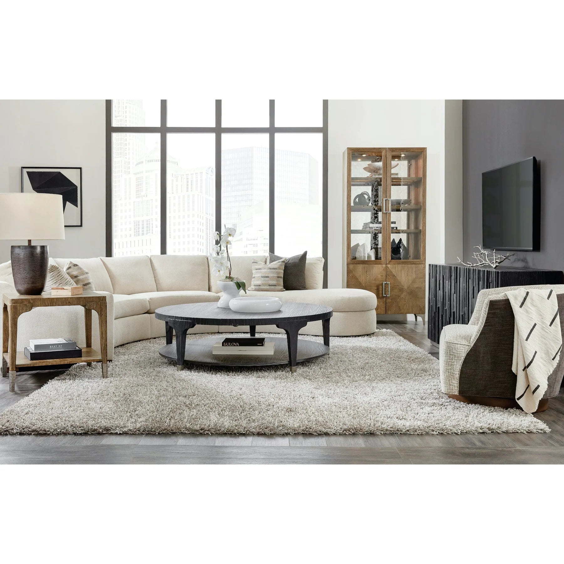Chapman Shou Sugi Ban Round Coffee Table
