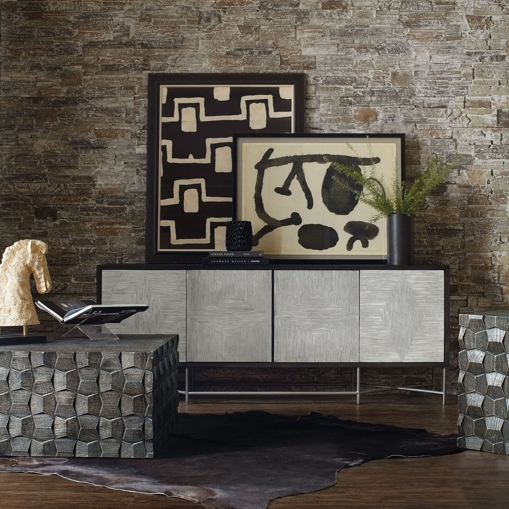 Fine Lines Bone Inlayed Media Credenza