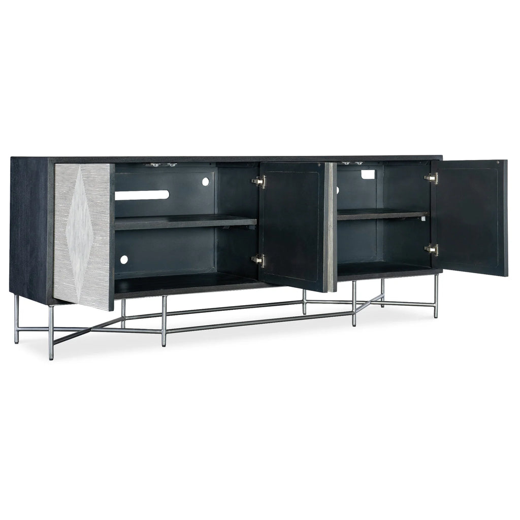 Fine Lines Bone Inlayed Media Credenza