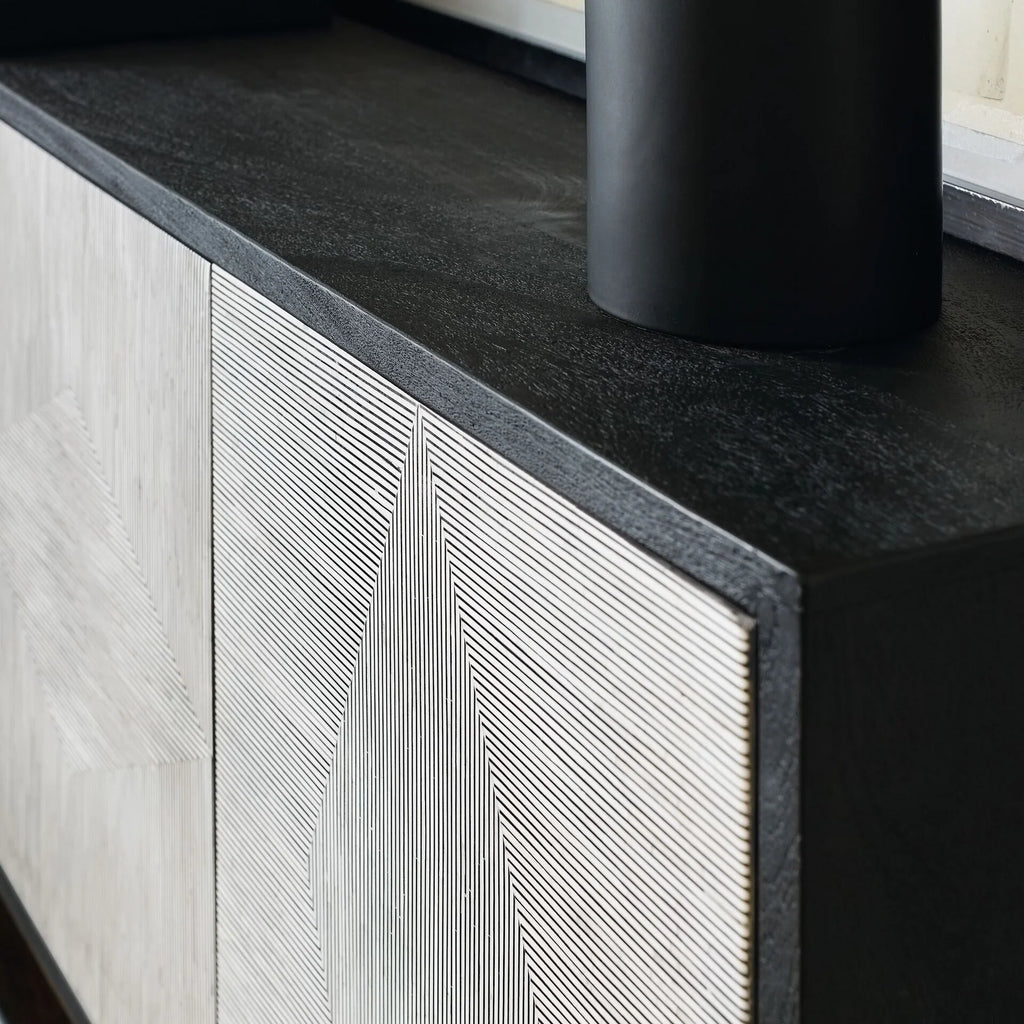 Fine Lines Bone Inlayed Media Credenza