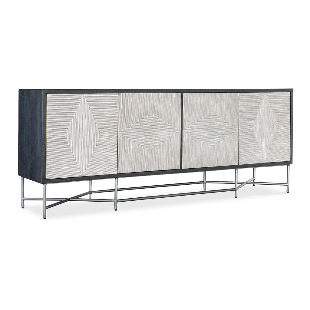 Fine Lines Bone Inlayed Media Credenza