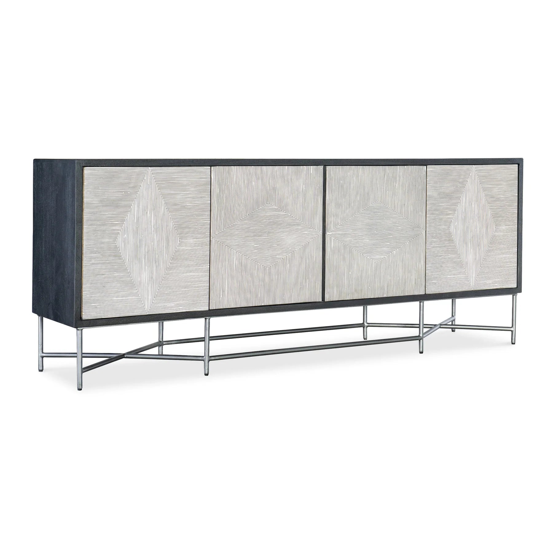 Fine Lines Bone Inlayed Media Credenza