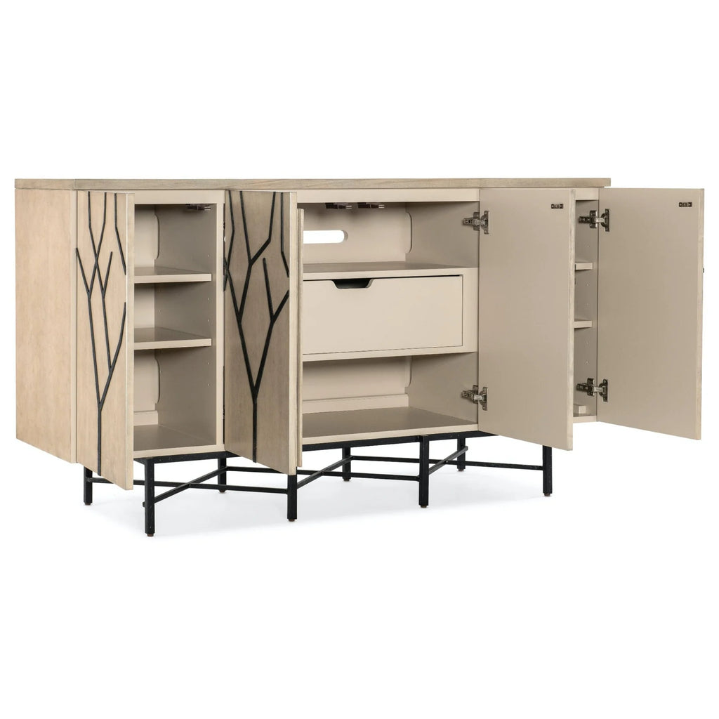 Fine Lines Bone Inlayed Media Credenza