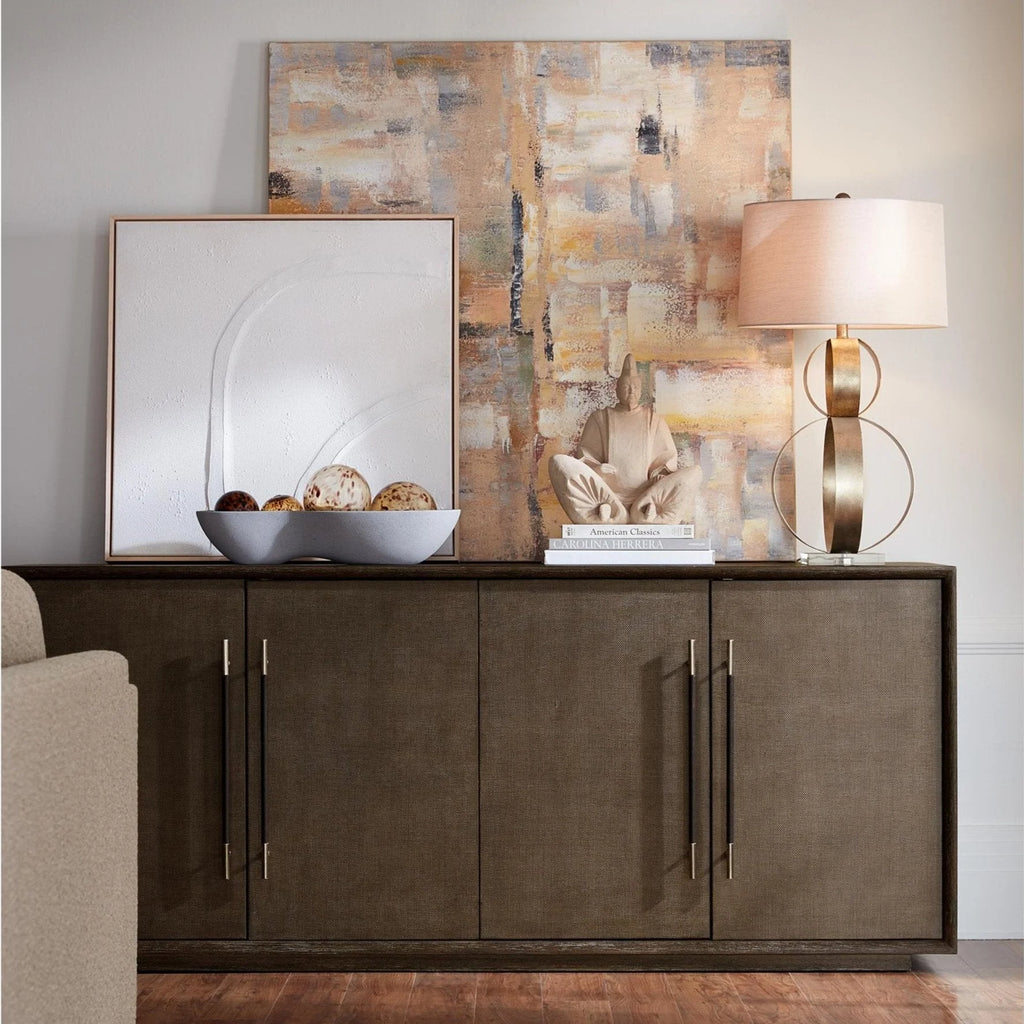 Modern Mood Raffia Media Credenza