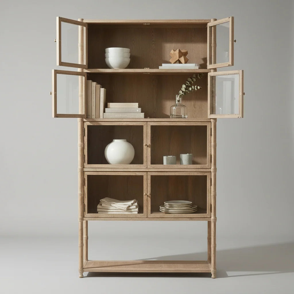 Livia Light Oak Display Cabinet