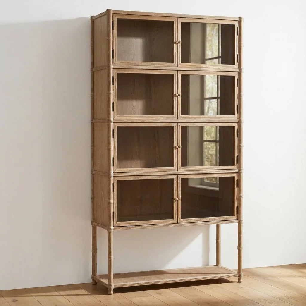 Livia Light Oak Display Cabinet