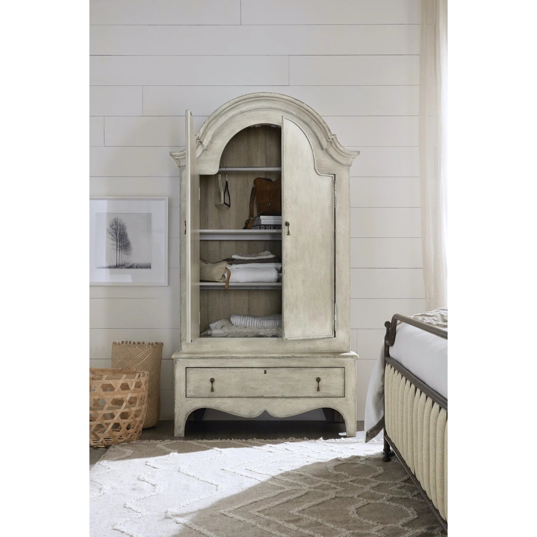French Market Wardrobe: Antique White
