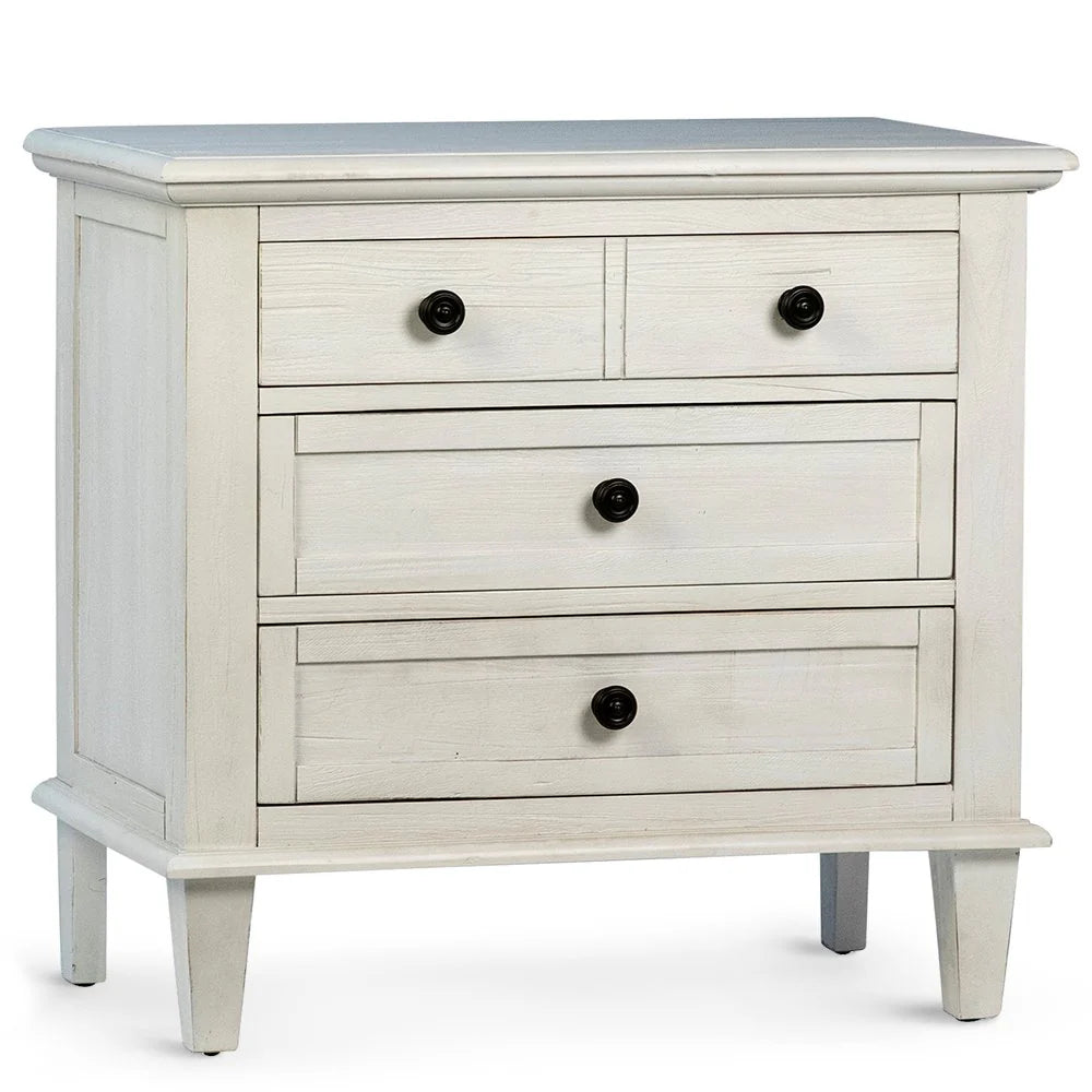 Abby White Washed Acacia Bedside Chest