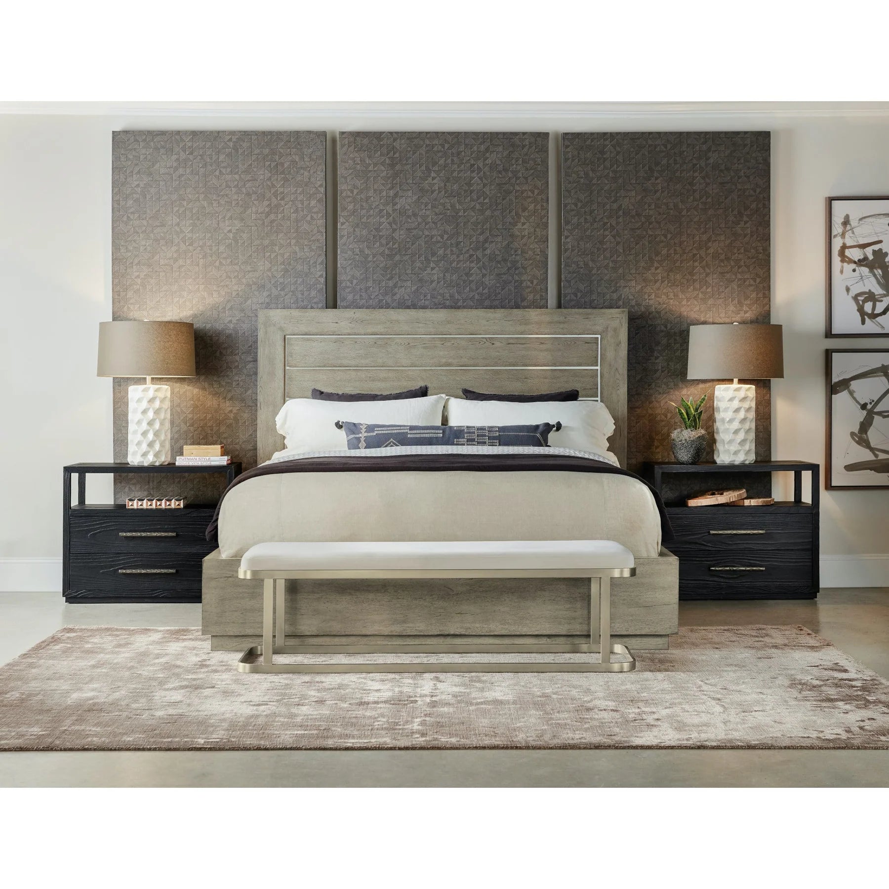 Linville Falls Shou Sugi Ban Two Drawer Nightstand