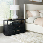 Linville Falls Shou Sugi Ban Two Drawer Nightstand