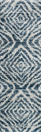 Quincy 01 Shag Rug: Blue