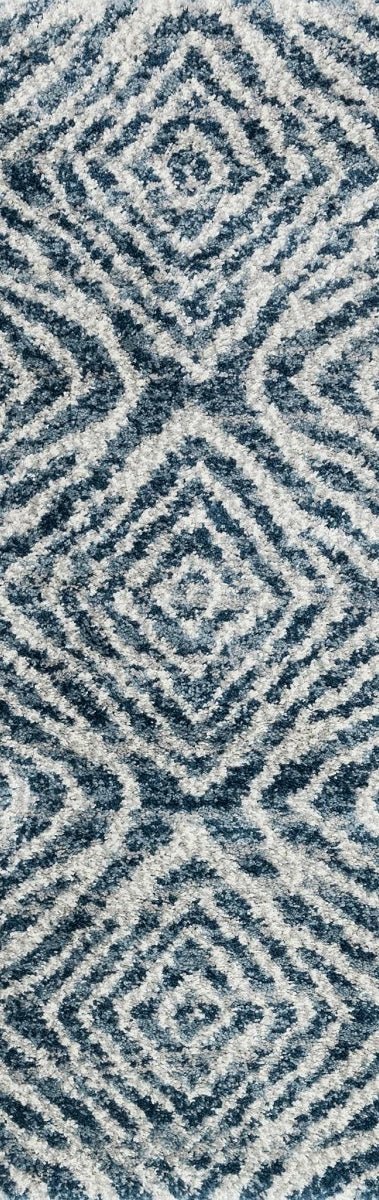 Quincy 01 Shag Rug: Blue