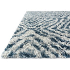 Quincy 01 Shag Rug: Blue