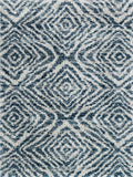Quincy 01 Shag Rug: Blue
