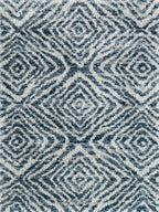 Quincy 01 Shag Rug: Blue
