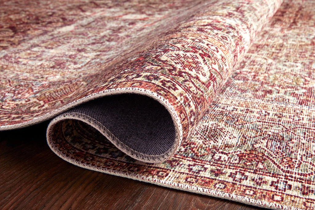 Linley Vintage Print Flat Rug: Cinnamon
