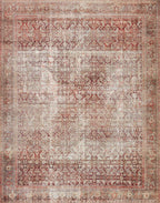Linley Vintage Print Flat Rug: Cinnamon