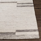 Maji Wool + Viscose Flat Rug: Ivory, Ash