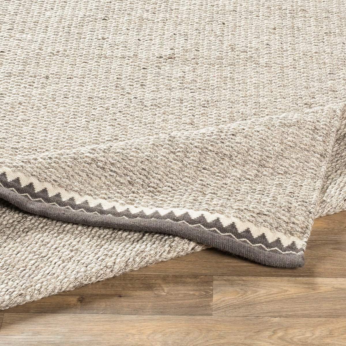 Retro Woven Wool Flat Rug